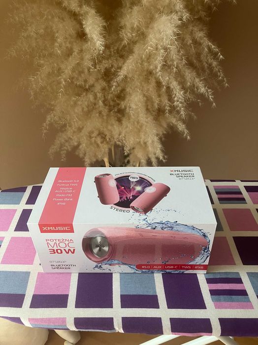 Głośnik mobilny xmusic BTS850P Radio FM Różowy
