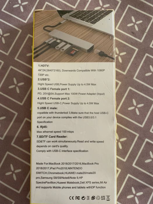 HUB 8 entradas (selado)novo