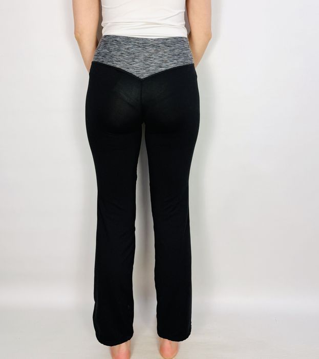 Czarne legginsy z melanżowym pasem XS 34 H&M