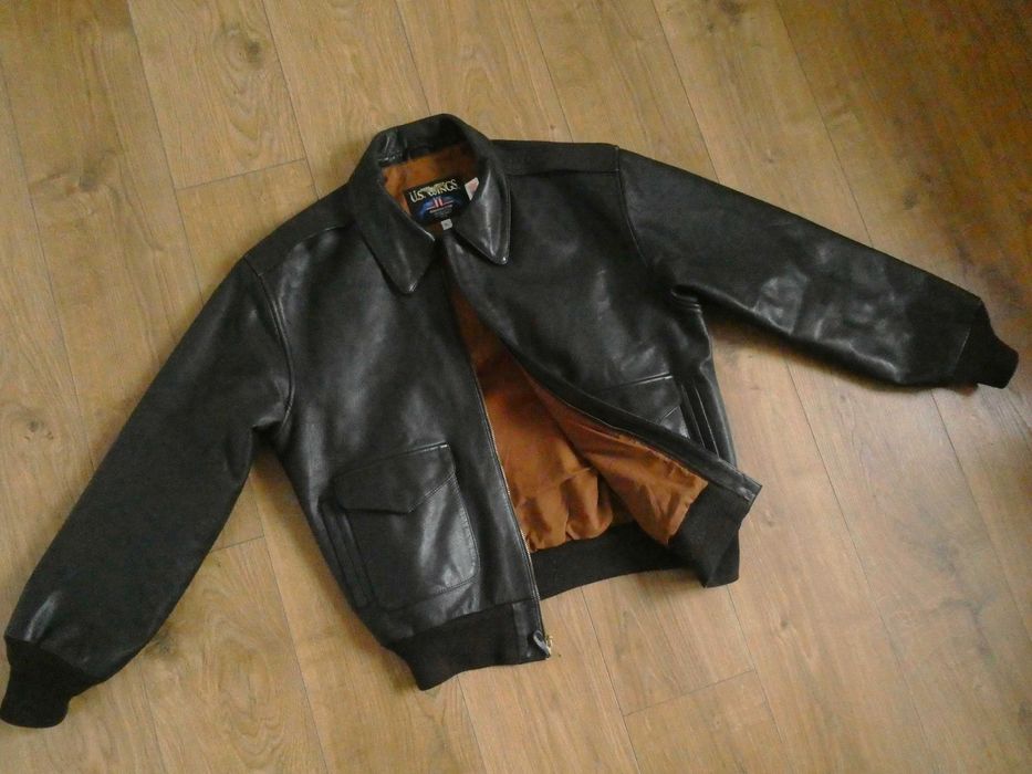 Kurtka męska skórzana Us WINGS A2  pilotka LOTNICZA skóra  L/XL