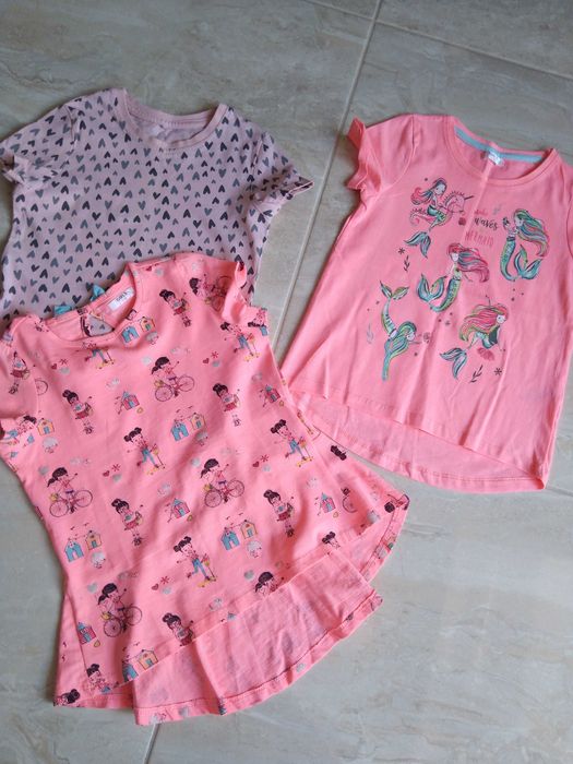 r. 110-116 nowe i używane, zestaw 5 szt bluzki, bluzeczki