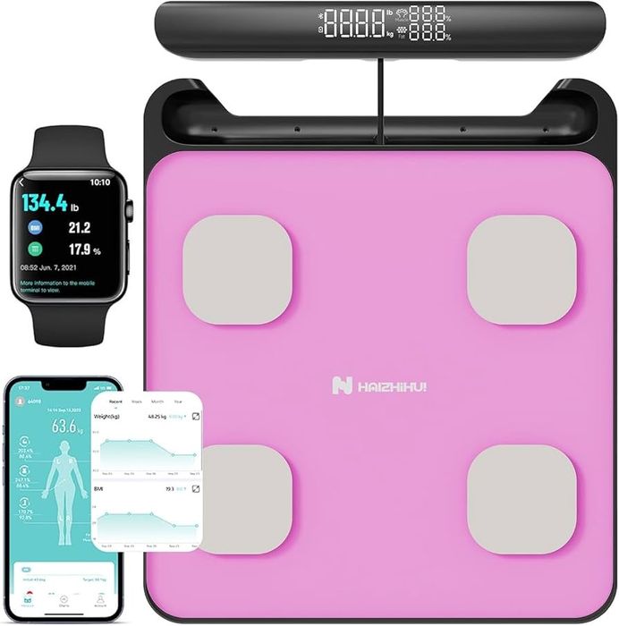 Inteligentna waga łazienkowa fitdays fg2202wb z miarką