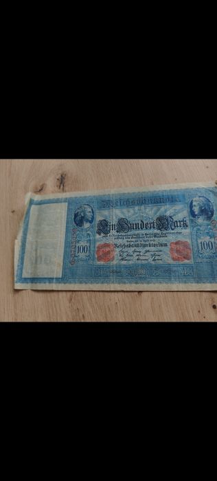 niemiecki banknot o nominale 100 marek (Reichsbanknote) 1910r