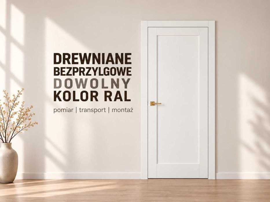 Drzwi drewniane wewnętrzne na wymiar | Producent | Drzwi bezprzylgowe w dowolnym kolorze RAL | Częstochowa
