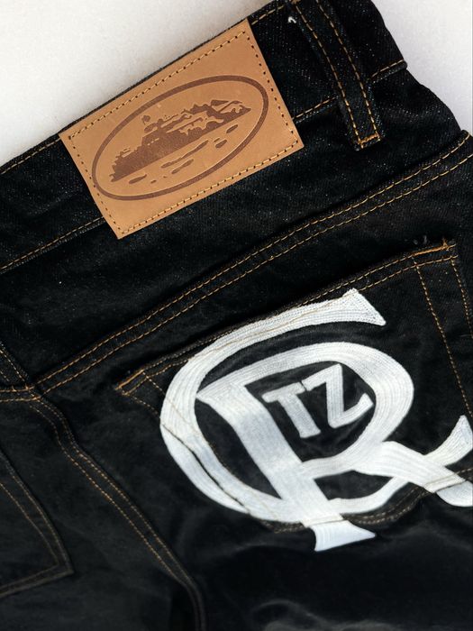 Calções Corteiz Crest Chainstitch Denim