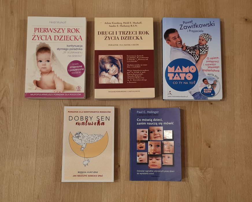 Zestaw książek pierwszy rok życia i inne poradniki o niemowlętach