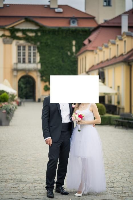 Suknia ślubna długa i krótka
