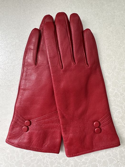 Женские кожаные перчатки осень/зима р.m