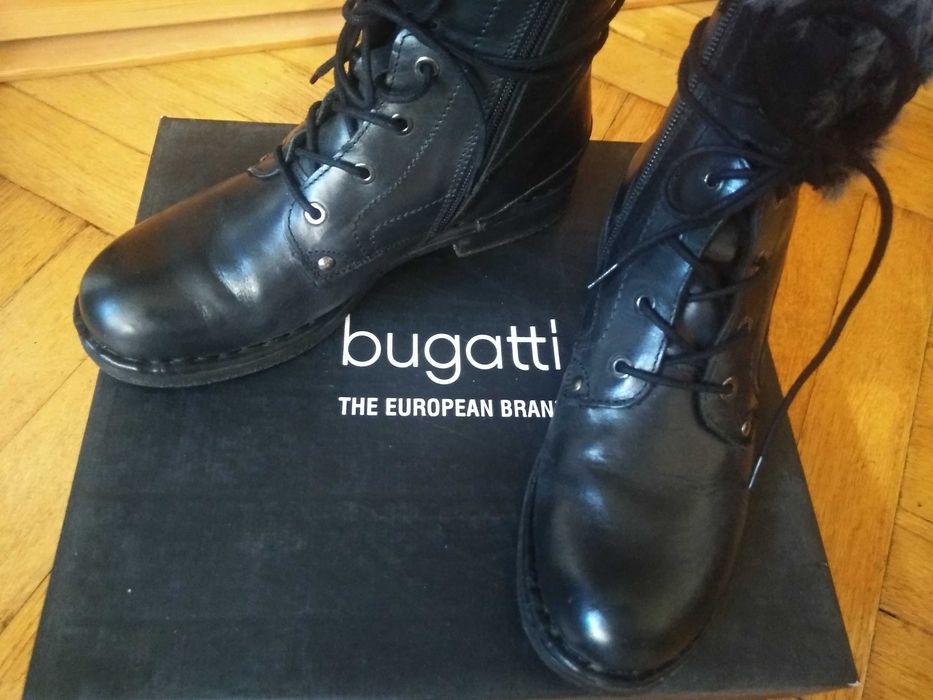 Oryginalne Botki Bugatti 39 skóra naturalna 100%