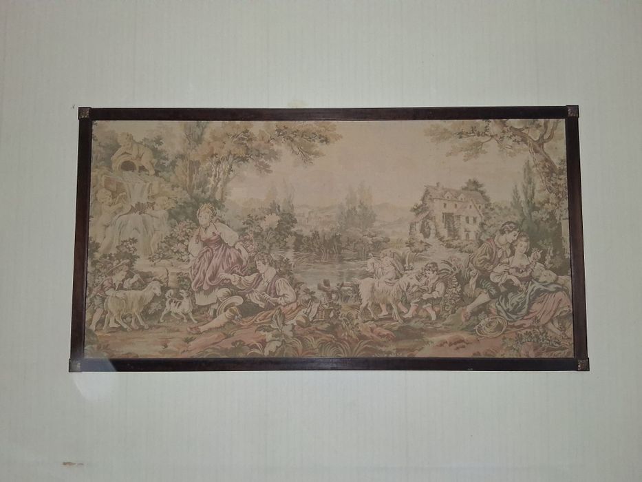 Quadro/ Tela Gobelin | Tapeçaria Aubusson em moldura