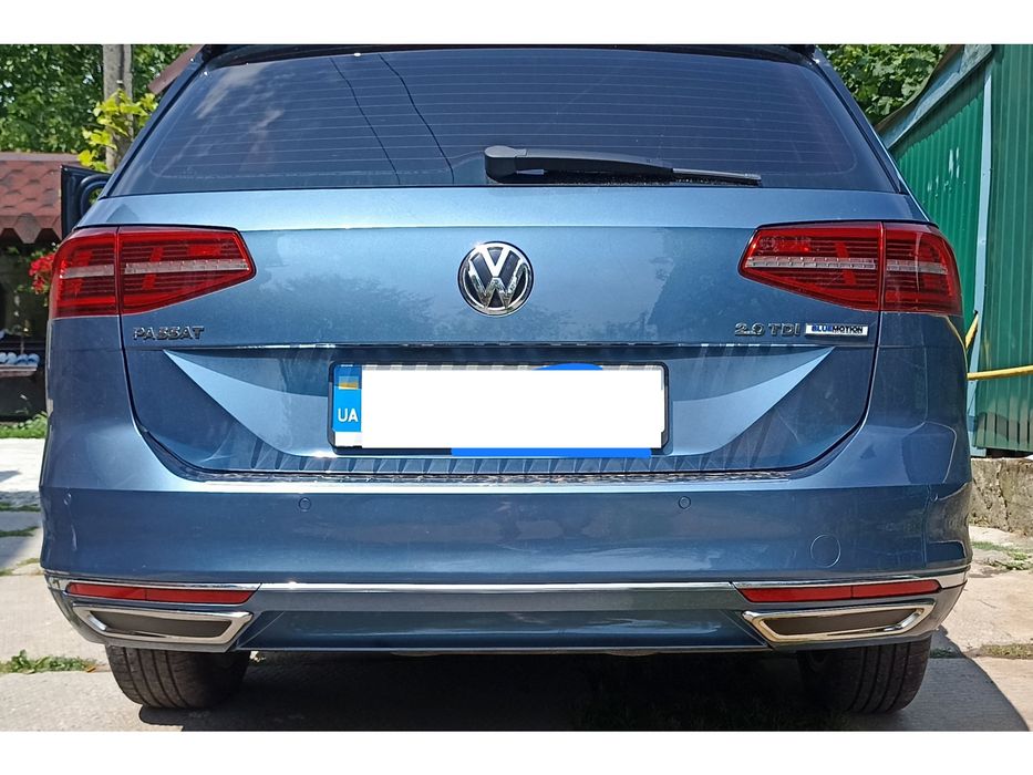 Volkswagen Passat B8 2015-2023 рр. Накладки імітація глушника SD/SW (2015-2018, 2 шт, нерж) Carmos - Турецька сталь