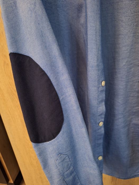Koszula męska zara 40 m niebieska slim fit