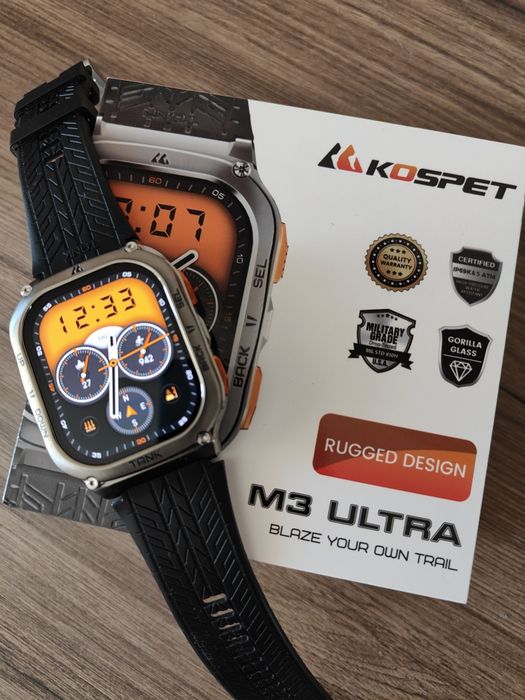 Тактические смарт часы Kospet TANK M3 Ultra + GPS+ Compass