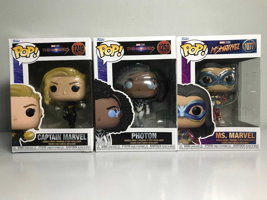 Funko Pop! Movies: The Marvels - Captain Marvel, Photon, Ms. Marvel