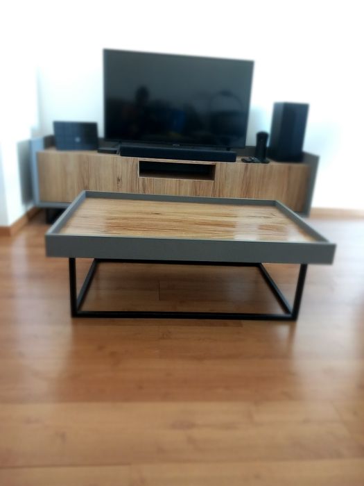 Mesa de Centro e Aparador TV Conjunto Setúbal JOM