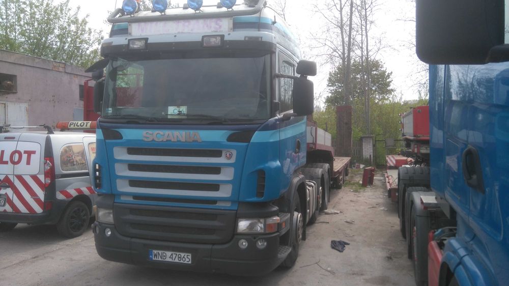 Zestaw Scania R420, 2007, 6X2, Euro4 + naczepa 3 osiowa Kempf