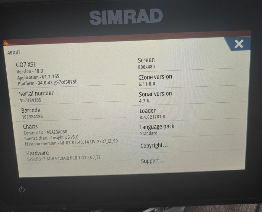 Echosonda Simrad GO7 XSE