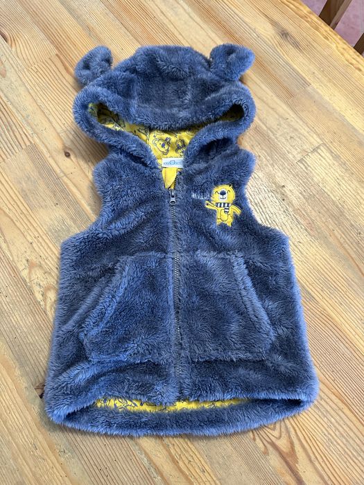 Bezrękawnik futerko dla chłopca miś rozmiar 80