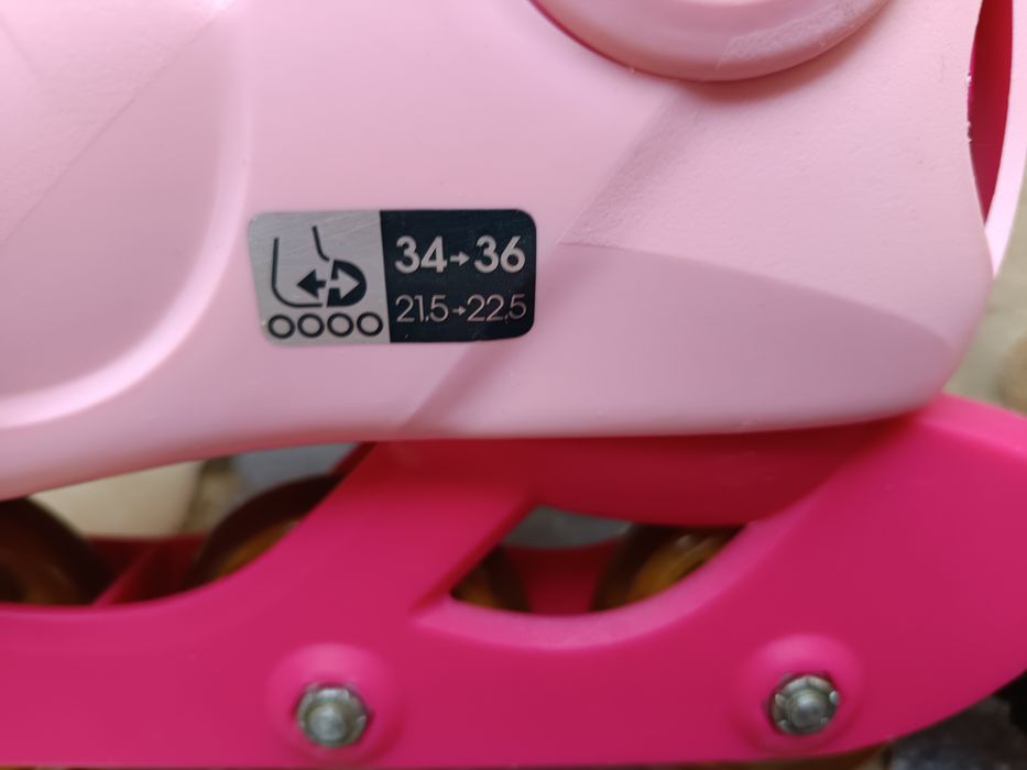2 pares de patins  em  linha nu 34/36