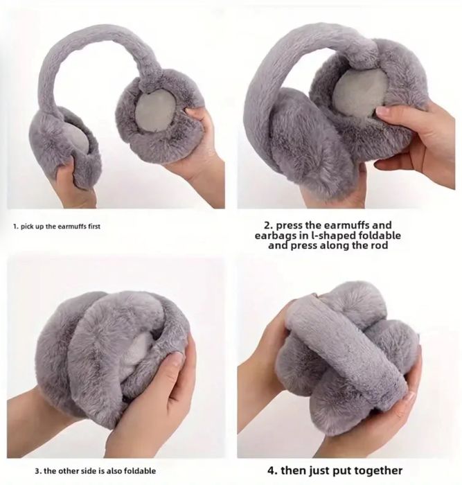 Теплі навушники жіночі з хутра