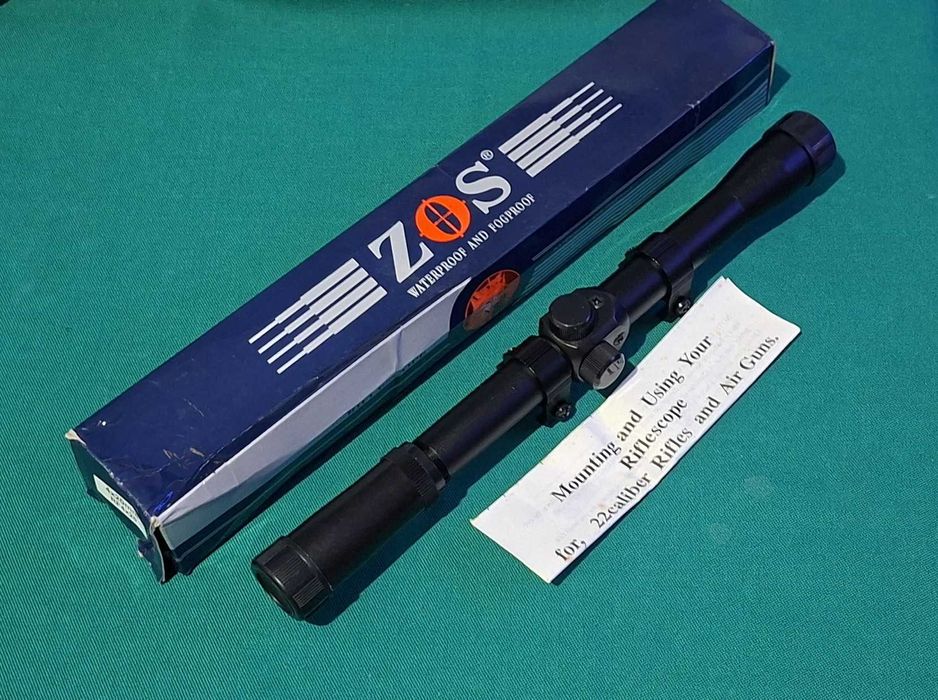 Mira telescópica ZOS, para arma de ar comprimido
