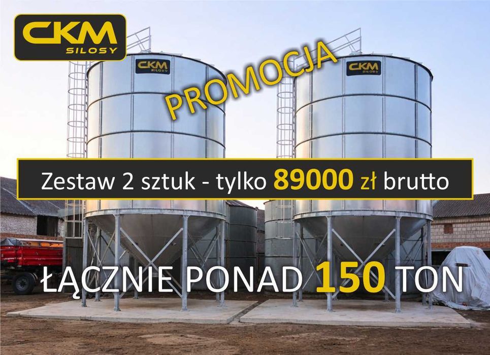 Dwa silosy – duża pojemność 150 ton – wyprzedaż! POLSKIE na żniwa