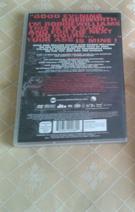 DVD musical duplo de ROBBIE Williams + oferta