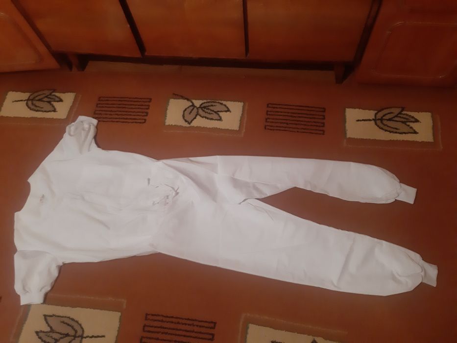 Хірургічний костюм чоловічи на манжетах розмір М сірий та білий