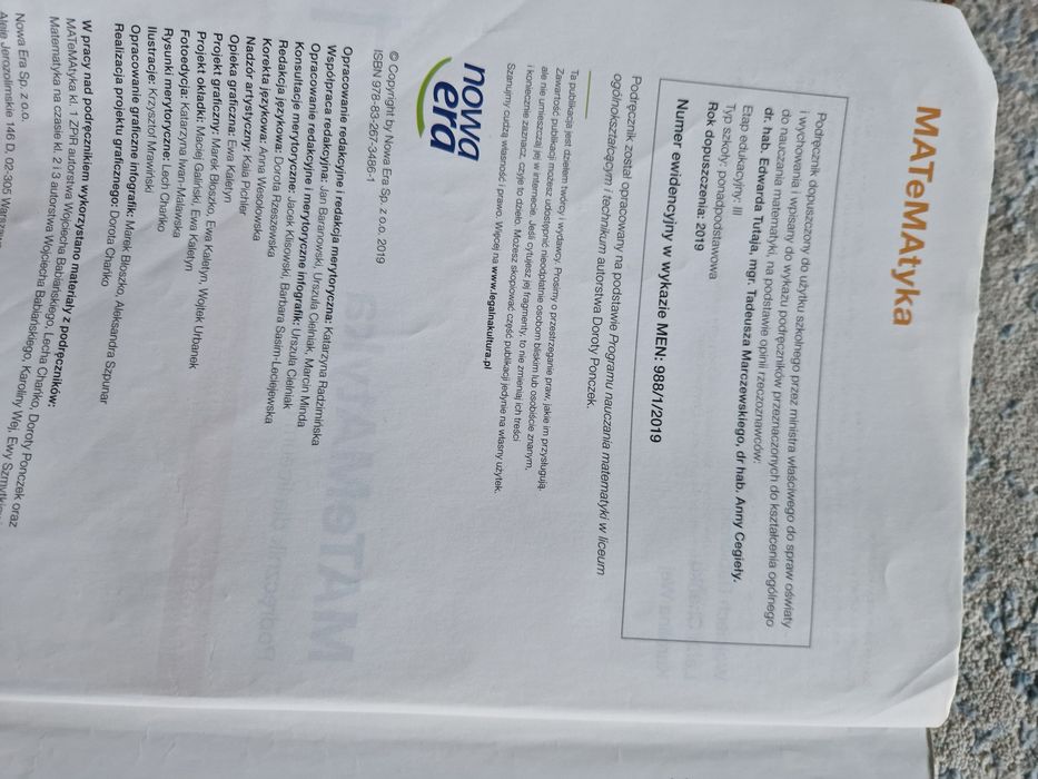 Matematyka 1,zakres podstawowy i rozszerzony