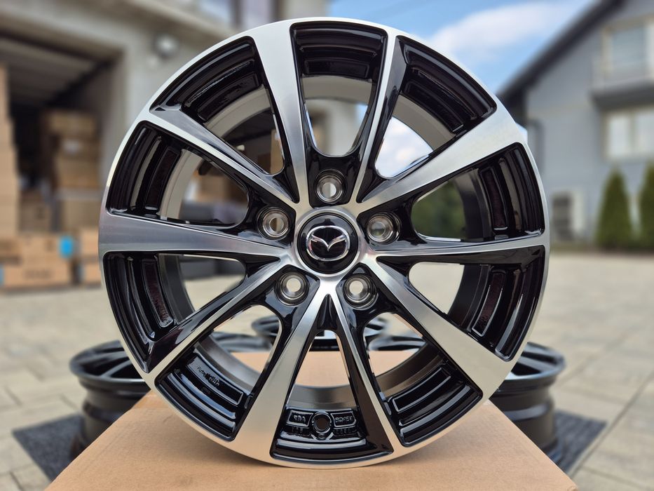 Mazda 16 " Felgi Nowe 5x114,3 CX-3 MX-5 Premacy 3 / 5 / 6 Czarny / Poler