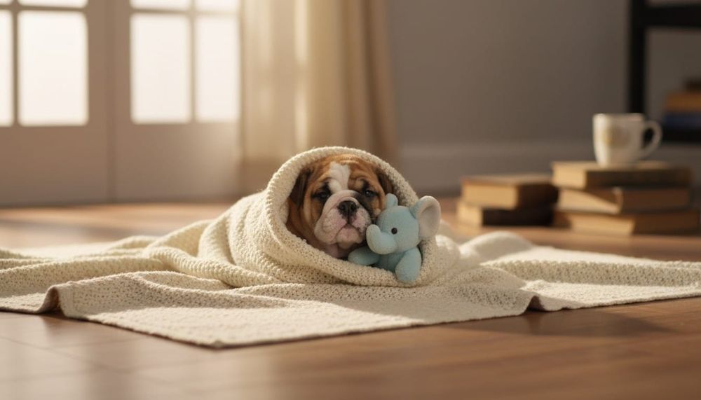 Buldog angielski piesek.