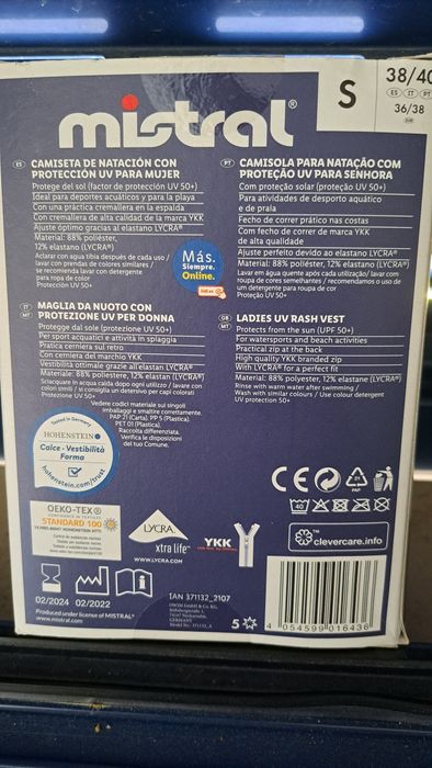 Camisola Senhora Mistral com proteção UV - NOVA