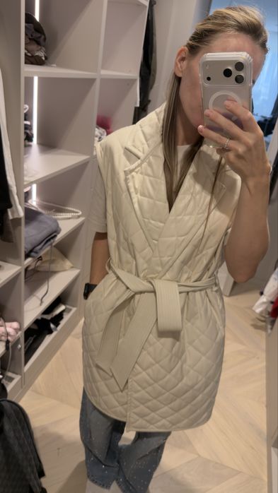 Жилетка біла кожзам
