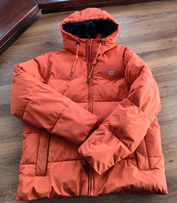 Lee Kurtka Męska Zimowa Puchowa M Puffer Jacket Orange