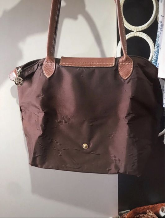 mala longchamp castanha