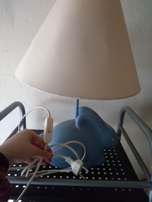Candeeiro criança (Coelho) de loiça (COMO NOVO)