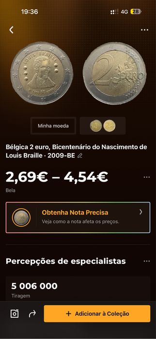 9 moeda se 2€ de varios valores