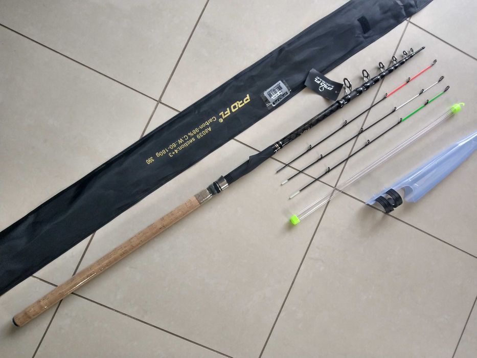PRO FL Tele Feeder 3,90m 60-180g mocny węglowy