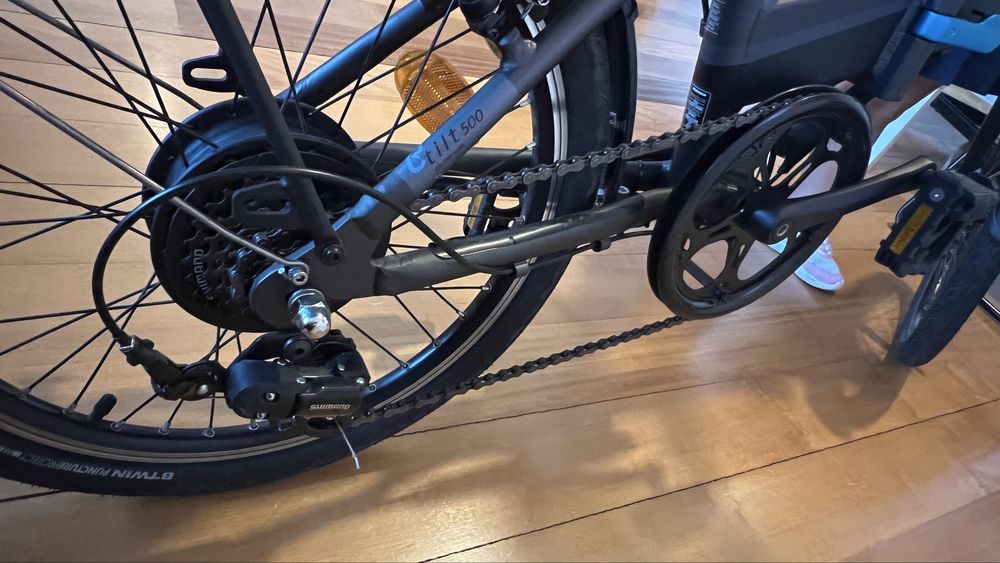 Bicicleta elétrica dobrável BTWIN 500e - com extras