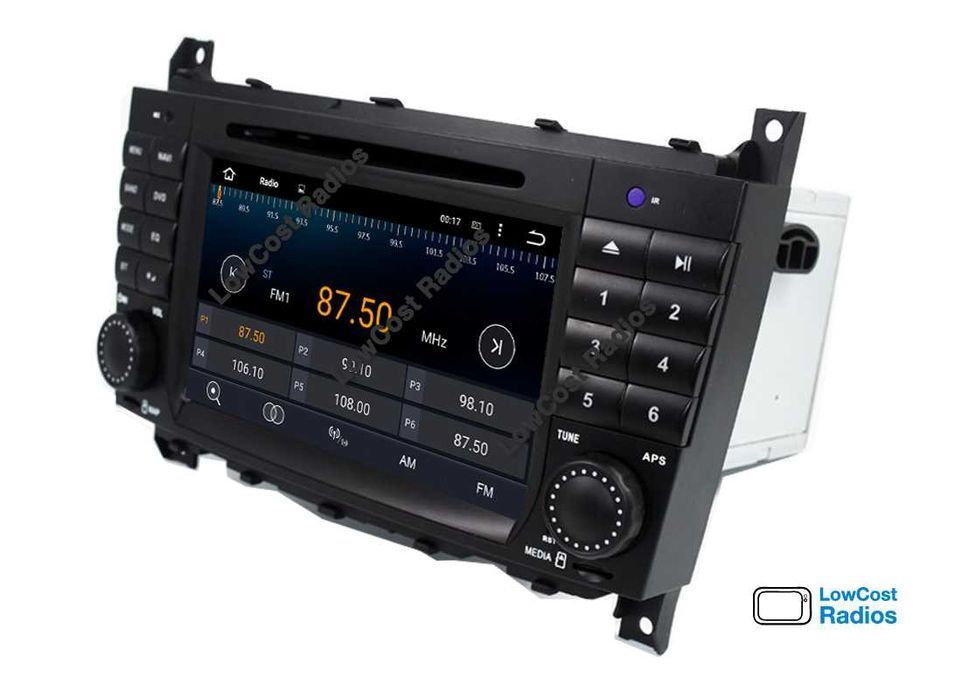 (GARANTIA) ANDROID: Auto Rádio GPS Mercedes Benz Class C - W203, W209