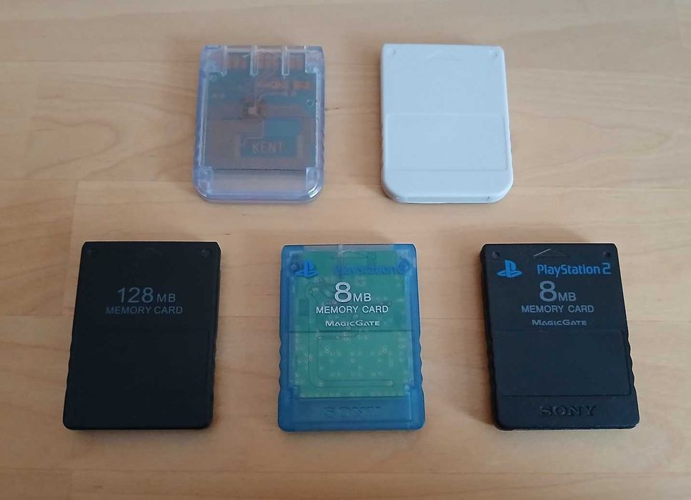 Karty pamięci do konsol Sony Ps1 i Ps2 - kolorowe