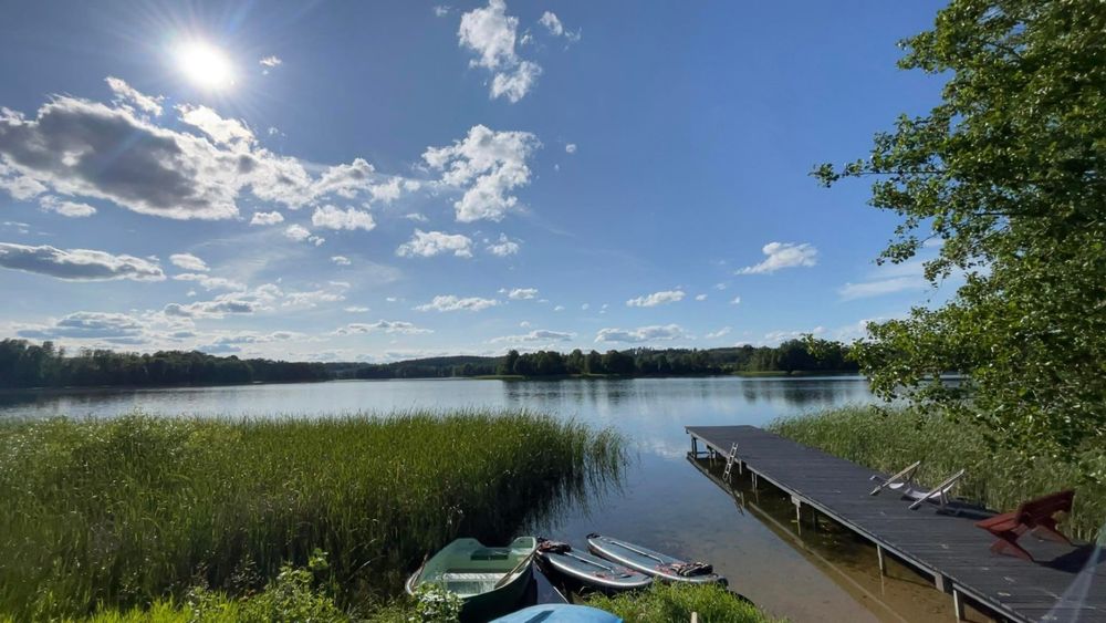 MAZURY dom nad jeziorem na Mazurach, pomost, sauna, 11 kw EV Charger