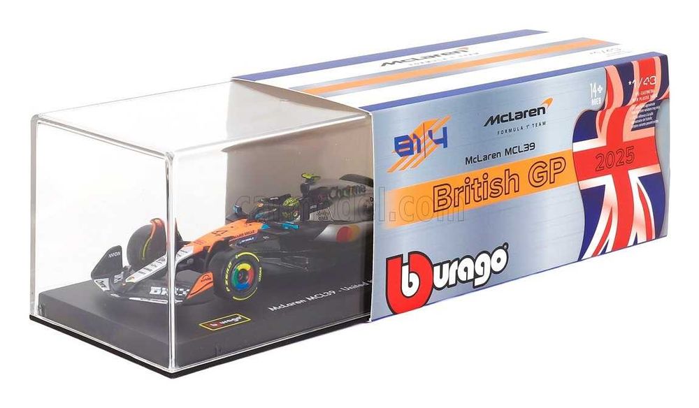 Burago - McLaren MCL39 Lando Norris #4 Winner GP Silverstone 2025 - 1/43