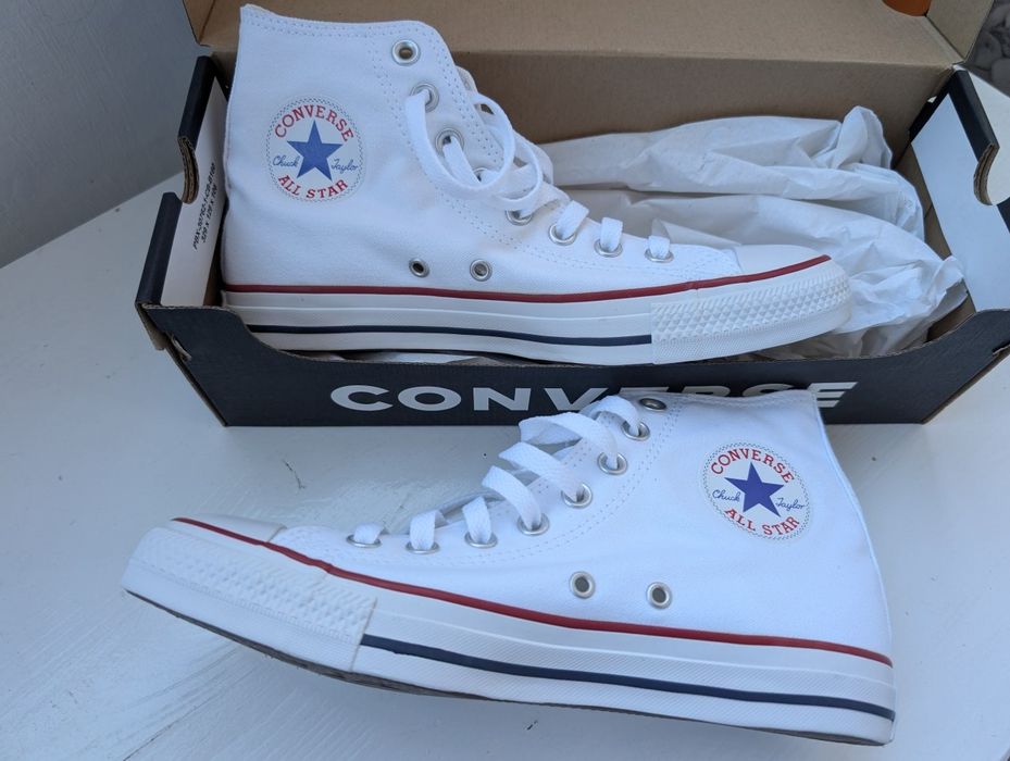 NOWE Converse Chuck Taylor Hi Optical White biale r. 40
