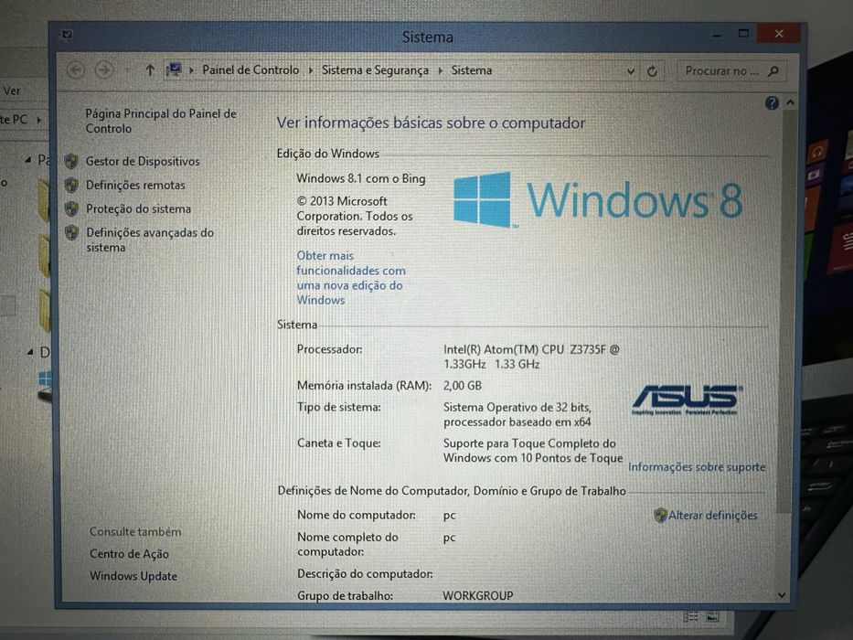 Portátil hibrido Asus T100T - Ler descricão