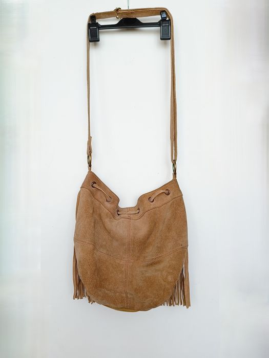 ALDO сумка натуральна замша колір camel