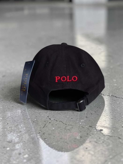 Ralph Lauren Bawełna One Size czarna czapka z daszkiem
