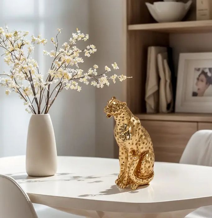Статуетка Золотий Гепард із Точкового Намиста 23см