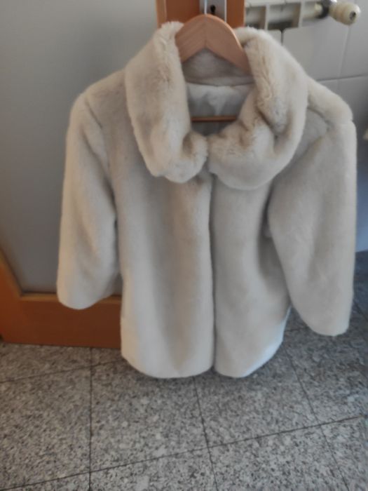 Casaco de pelo bege