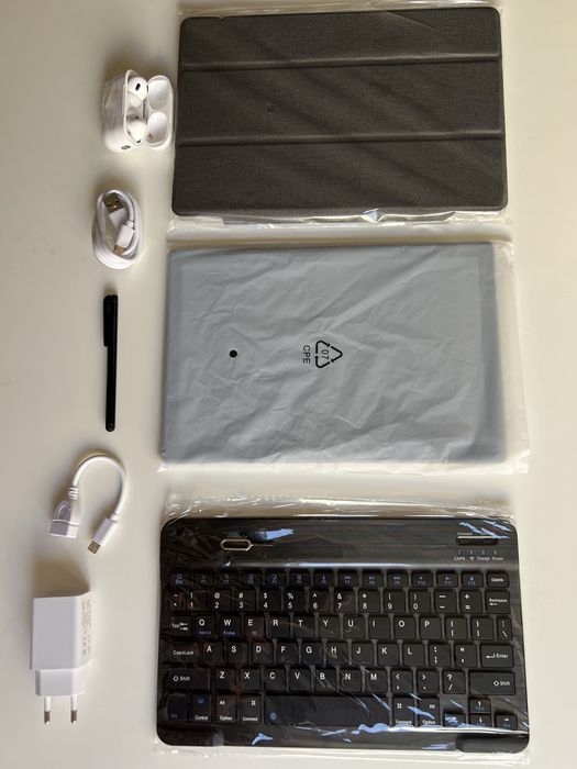 Tablet 10,36” Android 13 com Teclado + Caneta + Fones - NOVO- 5G Dual Sim